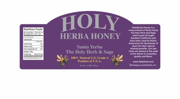 HolyHerba Honey 100% Pure, Raw Unfiltered All Natural Santa Yerba and Sage Honey 16 Oz. - Image 2