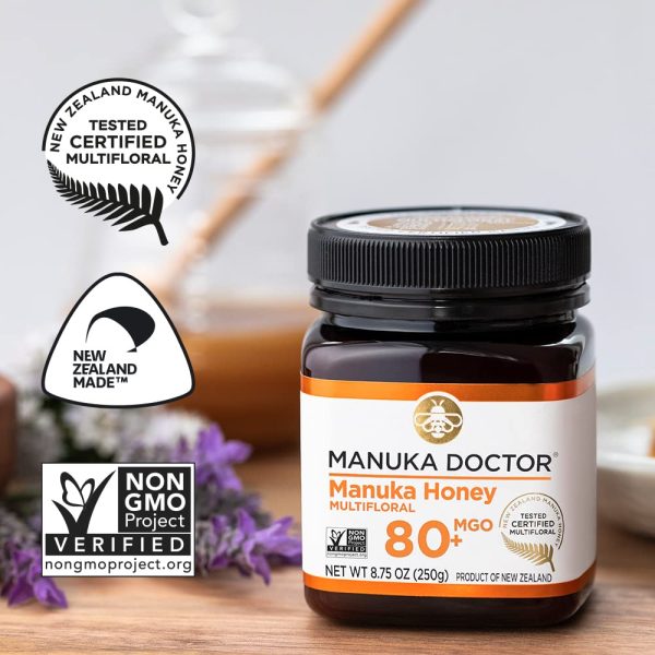MANUKA DOCTOR - MGO 80+ Manuka Honey Multifloral, 100% Pure New Zealand Honey. Certified. Guaranteed. RAW. Non-GMO (8.75oz) - Image 9