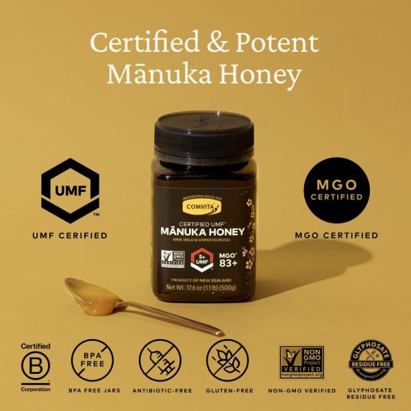 Comvita Manuka Honey (UMF 5+, MGO 83+) | New Zealand’s #1 Manuka Brand | Raw, Wild, Non-GMO | Superfood for Daily Vitality | 17.6 oz - Image 4