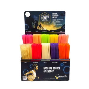 The Honey Jar - Honey Stick Retail Display with 500 Assorted Honey Sticks perfect for Gift Shop, Grocery Store, Boutique, Farmers Market