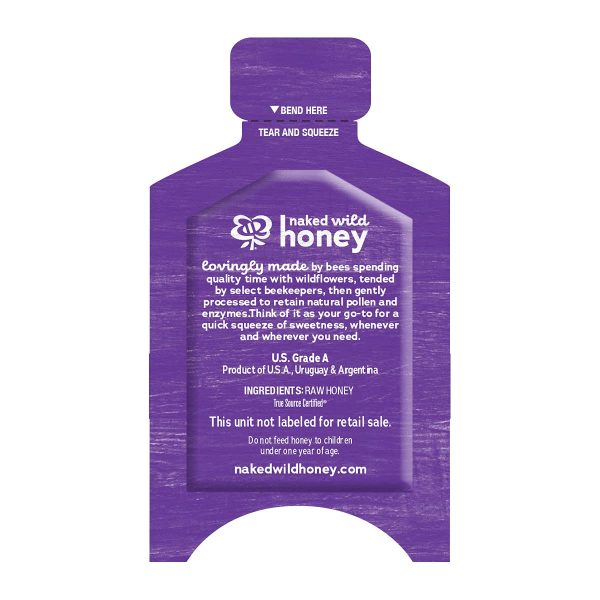 Naked Wild Honey, Raw Unfiltered Honey, 0.45 Ounce On-The-Go Packets (20 pack) - Pack of 2 - Image 3