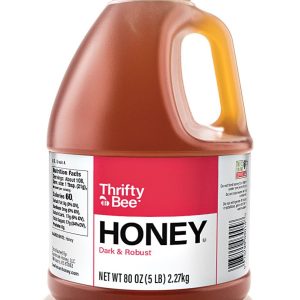 Thrifty Bee Honey, 80 Ounce (5 LB) Large Bulk Honey Jug