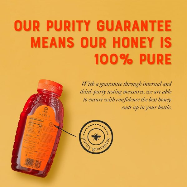 Nate's 100% Pure, Raw & Unfiltered Honey - Award-Winning Taste, 32oz. Squeeze Bottle - Image 6