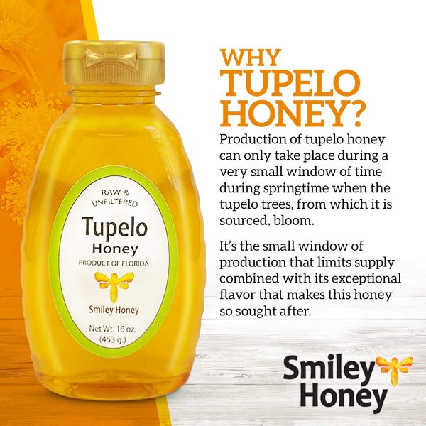 Smiley Honey - 100% Tupelo Honey Raw and Unfiltered (16 oz) - Image 3