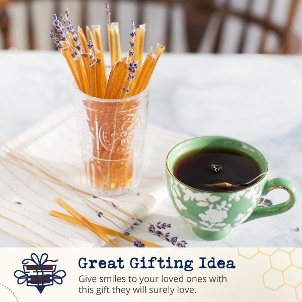 Savannah Bee Company Honey Straws - Pure and All Natural Honey Straw Sticks Made in the USA - Healthy Snacks for Kids and Adults - Gluten Free and Kosher Certified - Pure Acacia Honey - Pack of 12 - Image 3