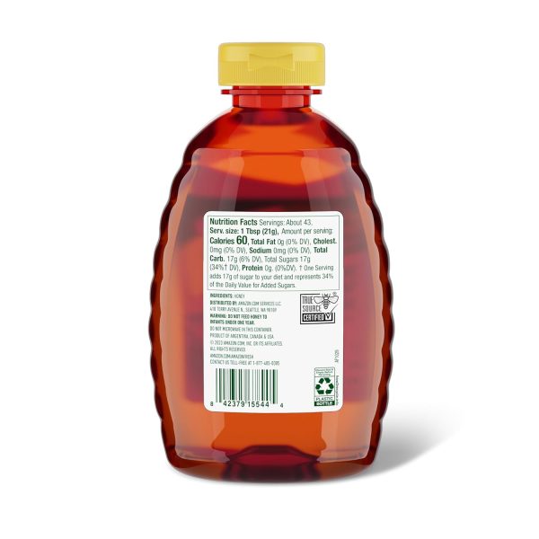 Amazon Fresh, Raw Wildflower Honey, 2 Pound (Pack of 1) (Previously Happy Belly, Packaging May Vary) - Image 2