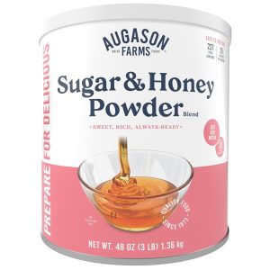 Augason Farms Sugar & Honey Powder Blend Can, Emergency Food Supply, Everyday Meals, 227 Servings