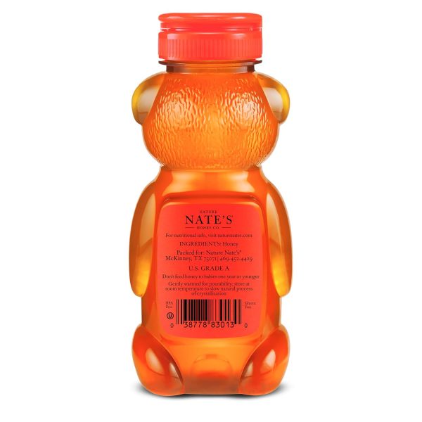 Nate's 100% Pure, Raw & Unfiltered Honey - Award-Winning Taste, 12oz. Honey Bear Bottle - Image 2