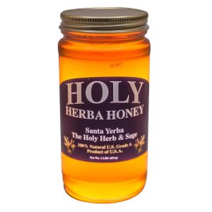 HolyHerba Honey 100% Pure, Raw Unfiltered All Natural Santa Yerba and Sage Honey 16 Oz.