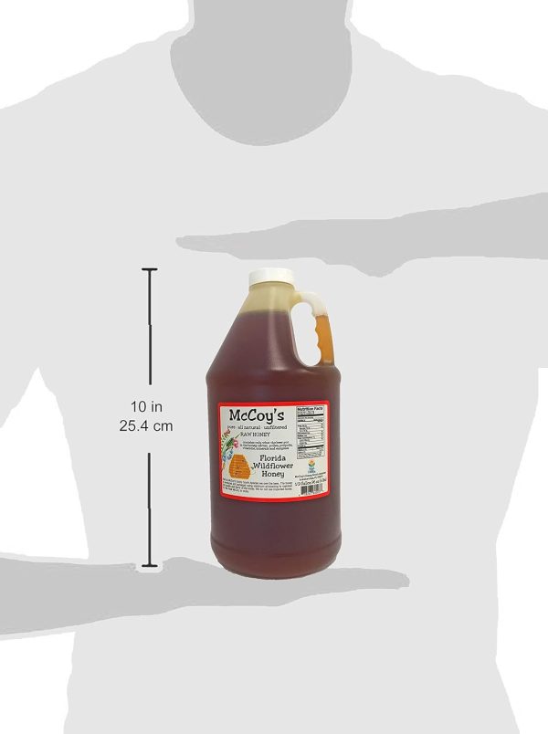 Raw Honey - Pure All Natural Unfiltered & Unpasteurized - McCoy's Honey Florida Wildflower Honey 6lb - Image 2