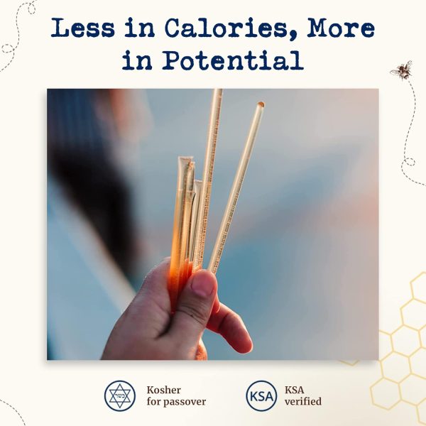 Savannah Bee Company Honey Straws - Pure and All Natural Honey Straw Sticks Made in the USA - Healthy Snacks for Kids and Adults - Gluten Free and Kosher Certified - Pure Acacia Honey - Pack of 12 - Image 2