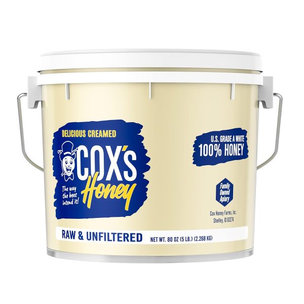 Cox's Honey - Bulk Creamed Whipped Honey Raw Unfiltered, 80 oz | 100% Pure Clover Delicious Honey - Product of the USA - Image 2