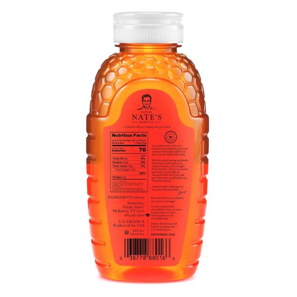 Nate's Louisiana 100% Pure, Raw & Unfiltered Honey - 16 oz. Squeeze Bottle - All-natural Sweetener - Image 4
