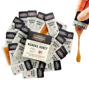 Manuka Emporium Raw New Zealand Manuka Honey Packets MGO263+ (UMF 10+ Equiv.) 24 x 0.18oz Individual Snaps | Ideal for Travel, Sports, Superfood Snacks and On-the-Go Daily Wellness