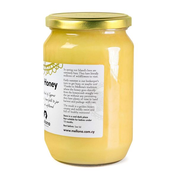 Mellona 100% Raw Honey, Natural Creamy Golden Honey, Unprocessed, Unheated & Unfiltered, (1KG) - Image 3