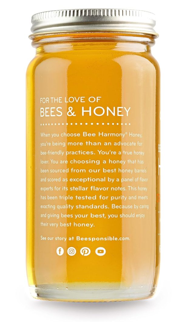 Bee Harmony American Raw Orange Blossom Honey, 12 Ounce - Image 2