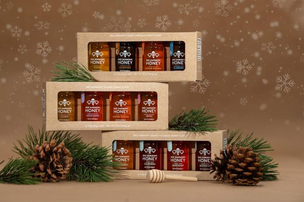 Bee Harmony Classic Honey Flight, Mini Honey Gift Set, 4 Jars, 3 OZ Each, Premium Raw Honey, Made in the USA - Image 6
