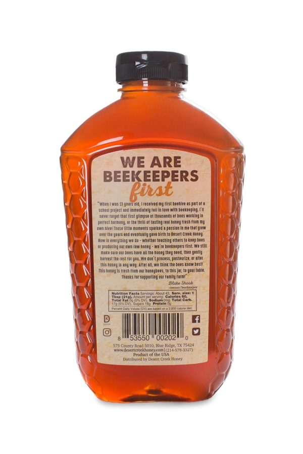 Desert Creek Honey Raw, Unfiltered, Unpasteurized Texas Honey, 2 lb., 32 oz. - Image 2