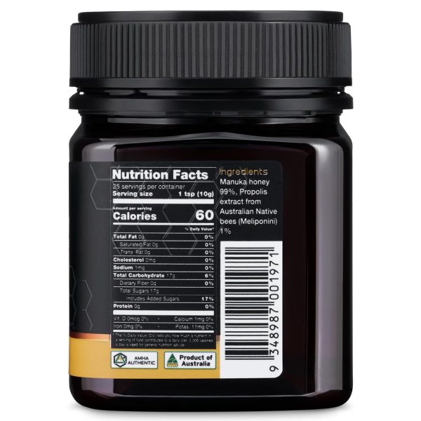 Nature’s Gold Raw Manuka Honey with Australian Native Bee Propolis, MGO 514+ | 8.8oz (250g), 100% Pure Genuine Traceable Hive to Home - Image 2