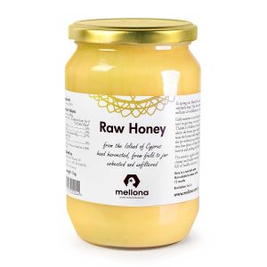 Mellona 100% Raw Honey, Natural Creamy Golden Honey, Unprocessed, Unheated & Unfiltered, (1KG)