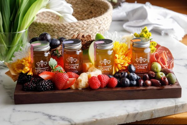 Bee Harmony Classic Honey Flight, Mini Honey Gift Set, 4 Jars, 3 OZ Each, Premium Raw Honey, Made in the USA - Image 5
