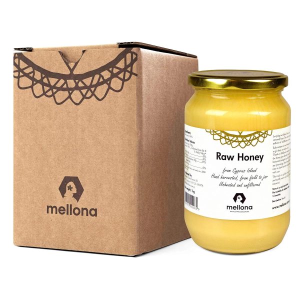 Mellona 100% Raw Honey, Natural Creamy Golden Honey, Unprocessed, Unheated & Unfiltered, (1KG) - Image 4