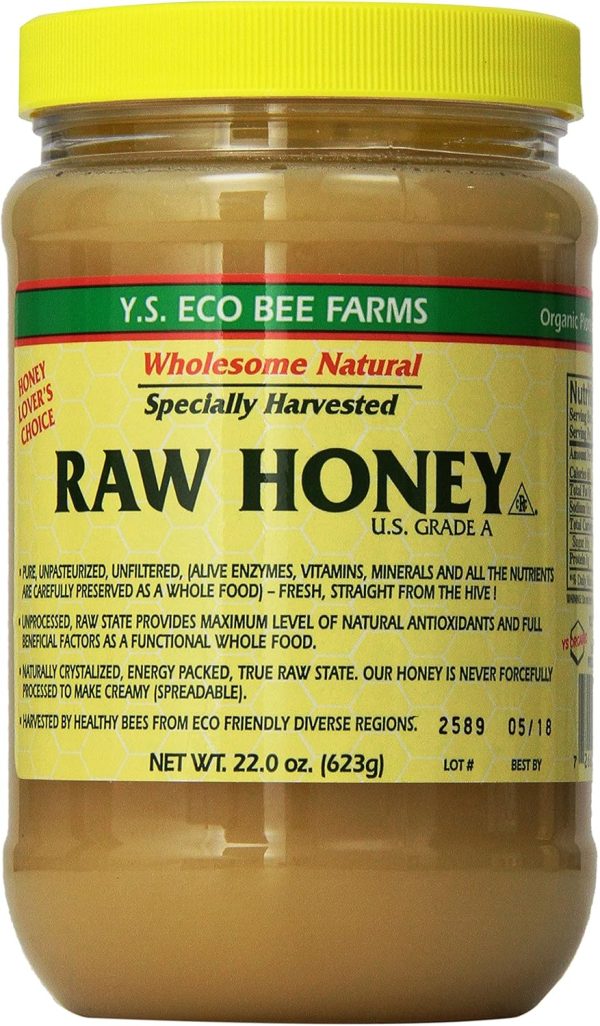 Y.S. Eco Bee Farms Raw Honey - 22 oz, Pack of 2