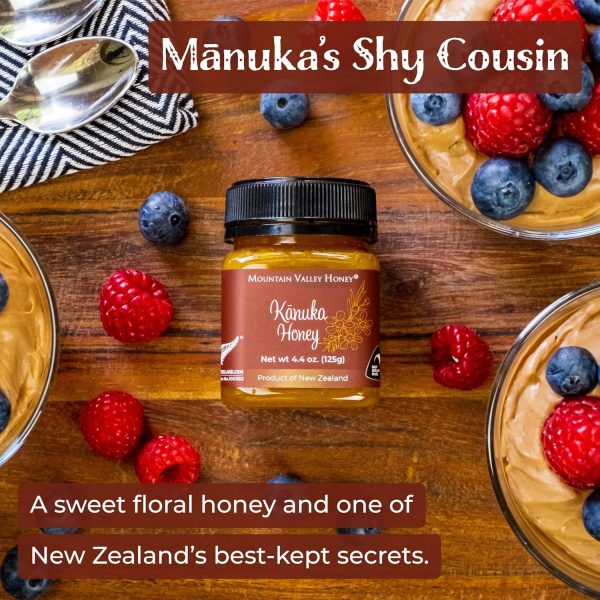 Mountain Valley Raw Honey Gift Set, Box of 6 with Premium New Zealand Manuka Honey MGO 83+, Pure Natural Honey Collection, 6 x 4.4oz Pots, Perfect Gourmet Food Gift for Families - Image 6